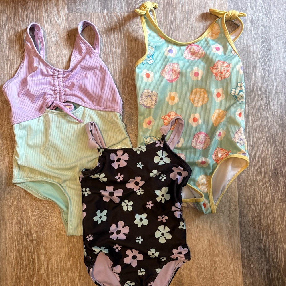 Kids One Piece Swimsuit Set